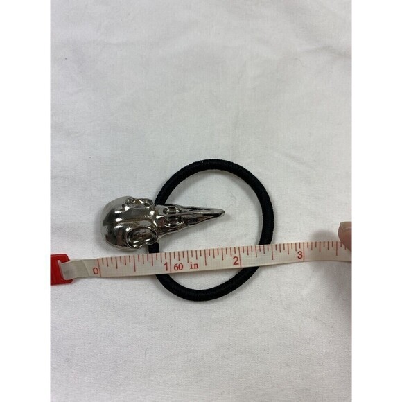 Bird Skull Hair Tie Black Pewter - Picture 4 of 5